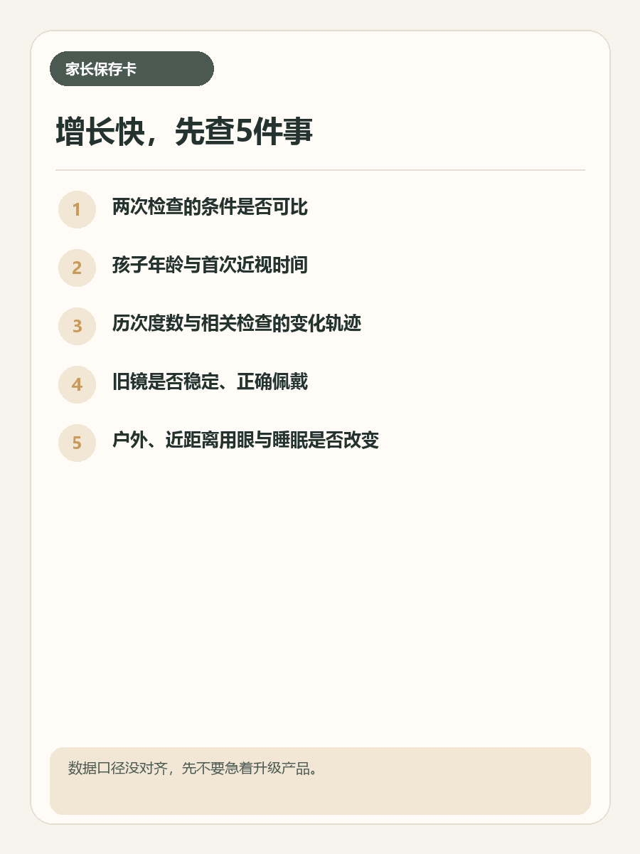 孩子近视增长快先核对五件事